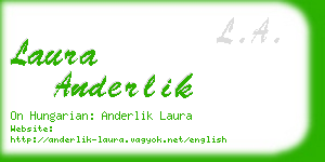 laura anderlik business card